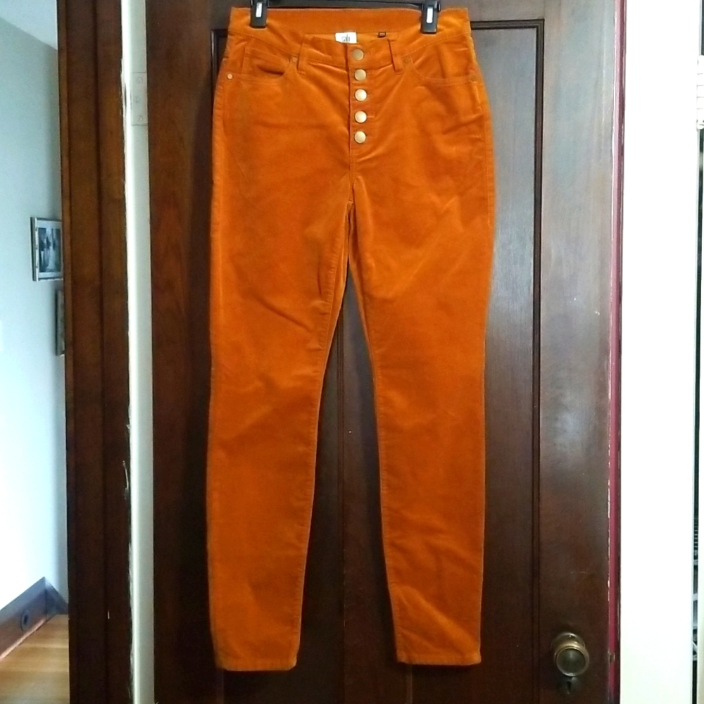 CAbi Corduroy Button Fly Skinny- 6